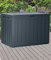URBNLIVING Anthracite 190L Wood Design Outdoor Storage Box Garden Patio Plastic Chest Lid (Vertical Stripes, Pack of Two)