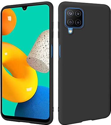 HSP Hülle für Samsung Galaxy M32, Silikon Handyhülle, Dünn Case, Schwarz