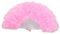 1 Piece Art Feather Fan, Handheld 20s Vintage Style Fan for Home Party Wedding Dancing Decoration, Pink