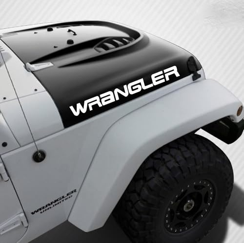Aufkleber für Geländewagen, kompatibel mit Jeep Wrangler für Motorhaube (weiß)