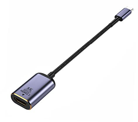 xiwai Câble d'affichage USB 4 USB-C Type-C vers HDMI 2.0 femelle 8K 60 Hz UHD 4K HDMI mâle moniteur