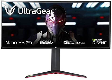 LG 34GN850-B.AED 86,7 (34 Zoll) Curved Ultragear IPS Gaming Monitor (144 Hz, 1ms GtG, G-Sync, Free-Sync, HDR, HDMI, Display Port, USB, Kopfhörerausgang), Schwarz