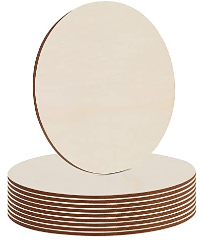 DARENYI 20cm Naturholzscheiben - Unlackierte Holzscheiben zum Basteln und DIY Weihnachtsmalerei