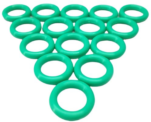 MACHSWON 50 Stück Fluor Gummi O-Ringe Dichtung Gummi Unterlegscheibe Rund Dichtungsring 22 mm Außendurchmesser 17 mm Innendurchmesser 2,5 mm Breite FKM Dichtungsringe Dichtungsösen Grün