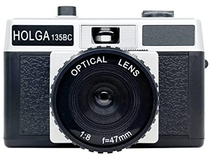 Holga 135BC Appareil photo à coins courbés Argenté/noir 35 mm