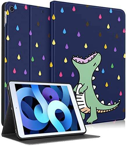 Trendy Fan Schutzhülle für iPad 9./8./7. 10.2 Zoll (25.9 cm), für Kinder, Mädchen, Teenager, Jungen, Frauen, niedliches Cartoon-Kawaii-Design, lustig für Apple iPad 9/8/7 2019 2019 Gen, Dinosar
