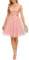 Meetjen Robe de bal de fin d'année, de cocktail, de soirée, de bal de promo, de tulle à paillettes scintillantes, sans manches, robe trapèze pour adolescente, rose poudré, Taille XL