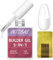 INTOBAS Kit Gel Ricostruzione Unghie Professionale 5 In 1, Builder Gel Unghie-15ml, Smalto Semipermanente Bianco Latte, Rubber Base Gel Unghie Con Cartine 100 Pezzi Per Acrigel Ricostruzione Unghie