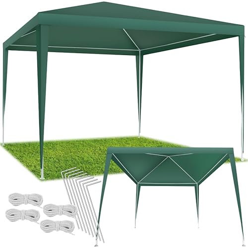 tectake® Tonnelle de Jardin Barnum 3x3 m autoportée Anti-UV Tente de réception Tente de Jardin, Structure en Acier, Bâche de Toit Incluse Tonnelle terrasse Exterieur - Plusieurs Couleurs
