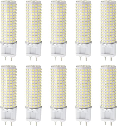 PAZWAHF Paquete de 10 bombillas LED G12, bombillas de maíz con base bi-pin G12, 20 vatios 3000LM, 3000K 4000K 6000K corriente constante sin parpadeo, no regulable CA 85V ~ 265V
