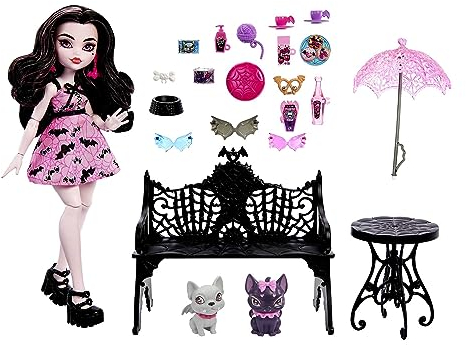 Monster High, Muñeca y Juego Draculaura Bite in The Park