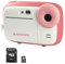 AGFA PHOTO Realikids Instant Cam + 1 scheda Micro SD da 32 GB, fotocamera istantanea per bambini, schermo LCD da 2,4, batteria al litio, specchio selfie e filtro fotografico, colore: rosa