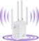 MKOIJN Ripetitore Wifi,1200Mbps dual band 2.4G/5G amplificatore segnale wifi, 4 antenne, 2 porte LAN amplificatore wifi, adatto per uso ufficio e domestico, Compatibile con Modem Router WiFi