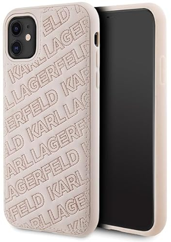 Karl Lagerfeld KLHCN61PQKPMP Hülle für iPhone 11 / Xr 6.1 Rosa hardcase Quilted K Pattern