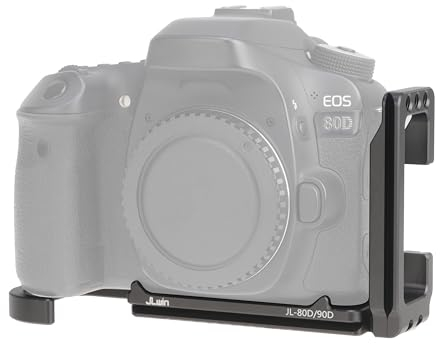 Hersmay 70D/80D/90D L Bracket, Quick Release Vertical Shoot L Bracket Plate for Canon EOS 70D 80D 90D Mirrorless Camera Hand Grip Fit Arca Swiss Standard