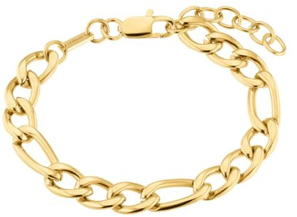 s.Oliver Armband Edelstahl Herren Armschmuck, 19+3 cm, Gold, Kommt in Schmuck Geschenk Box, 2038009