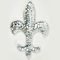 Expo International Lilien-Pailletten-Aufnäher, 10,2 x 7,6 cm, silberfarben