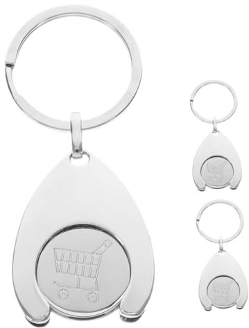 NUOBESTY 6 Stk Einkaufswagen-token Schlüsselanhänger Trolley-entferner-anhänger Ornament Einkaufswagenmünze Tragbare Sackkarre Token-anhänger Deko Metall Spurstange Schlüsselbund Einkaufen