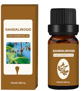 Ätherische Öle Sandale 10 ml, Ätherische Öle für Diffuser Aromatherapie,Duftöle für Diffusor,Ätherisches Sandaleöl Duftöl Sandale Öl für Haut Körper Haarpflege, Kerze,Seife,DIY,Massage Aroma