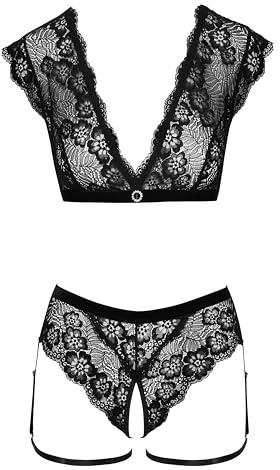 Cottelli Lingerie Dessous-Set, Schwarz, S