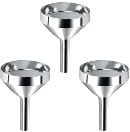 Multi-use Small Kitchen Funnel 3pcs Mini Stainless Steel 2.5 cm Funnels Dishwasher Safe Quality Food Grade Funnels for Transferring Liquid Powder Cooking Oils Powder Coffee Tea Jam