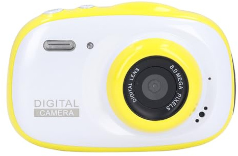 Digitalkamera für Jungen und Mädchen, HD 2 Zoll IPS Bildschirm, Digitale Video Camcorder Kamera, 6 Fach Zoom 8 MP IP68 wasserdichte Selfie Kamera für Alter 3 4 5 6 7 8 9