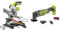 Ryobi R18MS216-0 One+ Cordless Mitre Saw, 18 V, Hyper Green & ONEPlus R18MT-0 18V Cordless Multi tool (Zero tool), Hyper Green