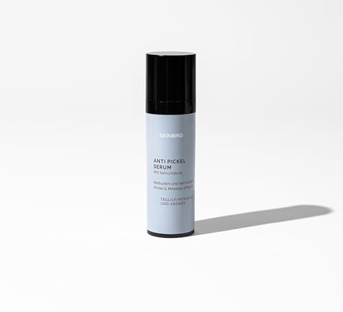 SKINBRO Skincare Anti-Pickel Serum mit Salicylsäure | Dermatologisch Getestete Gesichtspflege - Made in Germany | Für Empfindliche Haut Geeigneter Porenreiniger Gesicht für Morgens & Abends, 30ml