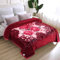 JYK Koreanische Nerzdecke, 2,6 kg Fleece, Kingsize, 200 x 229 cm, 2-lagig, wendbar, Rosa/Burgunderrot