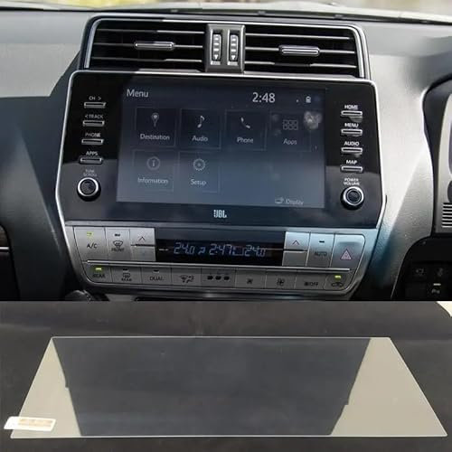 Navi Displayschutzfolie Gehärtetem Glas Screen Protector Für Toyota Für Land Für Cruiser Für Prado 2021 Auto GPS Navigation Display Bildschirm Navi Schutzfolie