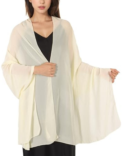 Lamca Damen Sheer Chiffon Tücher und Wraps - Elegante Einfarbig Umschlagtuch Schal - Sommer Leicht Schultertuch Stola für Abendkleid, Hochzeit, Alltag