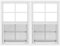 Lot de 2 fenêtres d'abri de jardin 53,3 x 35,6 cm (H x l) - Blanc encastré avec verre trempé et écran amovible pour cabanes, abris de jardin, garage et poulailler