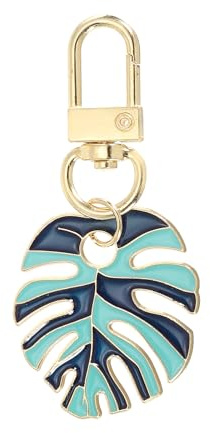 PATIKIL Porte-Clés en Forme de Feuilles, Breloques Émaillées Porte-Clés Mignons Accessoires Pendentif Fleurs pour Sac à Main Clef Voiture Téléphone Portefeuille