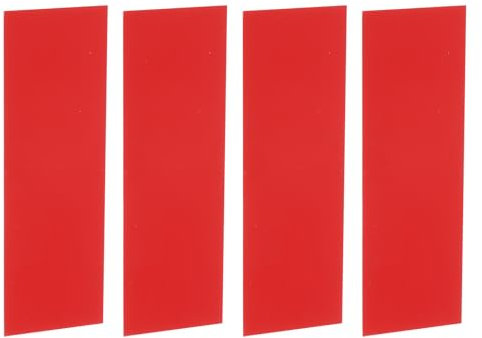 sourcing map 4Pcs Knife Handle Liner, 4.7 x 1.6 x 0.04 G10 Spacer Sheets Knife Handle Spacer Material for Knife Scales Slabs Making Supplies Tool, Red