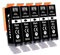 Veson PGI 570 XL (5er-Pack, PGBK) Druckerpatronen kompatibel mit Canon PGI-570 Schwarz Patronen für Pixma MG7750 MG5750 MG5751 MG5753 MG6850 MG6852 MG5700 MG5752 TS5050 TS5055 TS5053 TS5051 TS6050