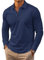 Long Sleeve Polo Shirts for Men Moisture Wicking Outdoor Workwear Office Casual Collared Shirts Fall (UK, Alpha, L, Regular, Regular, #011)