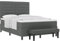 vidaXL Boxspringbett mit Matratze & Bank Dunkelgrau 140x190 cm Stoff Elegantes Design Komfortable Unterstützung Einfache Montage Perfekt für Schlafzimmermöbel Topper Stylisch Modern