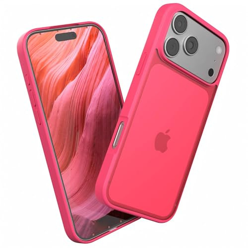 EAZY CASE - Outdoor Hülle für iPhone 17 Pro Max hochwertige Matte Schutzhülle mit Ultra Aufprallschutz [Samtweiche Haptik] Stoßfest und Kratzfest Handyhülle mit Kameraschutz - Neon Pink