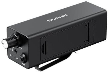 MELONARE Portable Wired in-Ear Monitor Amplifier, Headphone Amp with XLR/TRS Inputs, Mono/Stereo Mode & One‑Touch Mute Control, Personal IEM Amplifier for Drummer, Band, Studio (WM-1)