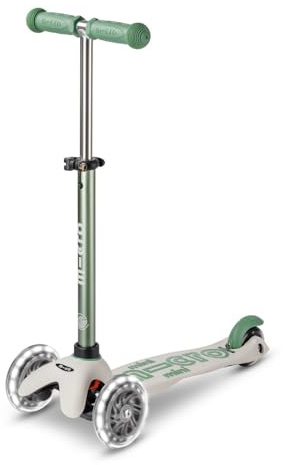 Micro Scooter | Mini Micro Faltbarer LED Kinderroller | 2 bis 5 Jahre | Jungen & Mädchen | Lean-To-Steer-Design | Lenker verstellbar & faltbar | Leuchtende LED-Räder | 50 kg Gewichtsgrenze |
