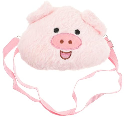 NUSITOU Mädchen Kleiner Schweinchen Tasche Rosa Pp Baumwolle Umhängetasche | 1 Stück, Tragbar und Leicht, für Reise und Arbeit Geeignet, Kompakte Form für Kleinigkeiten