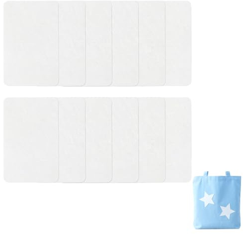 12 Pcs Fabric Repair Patches Cotton Premium Quality Iron on Repair Patches Cuttable White Repair Decorating Kit Clothes Patches Versatile Inside & Outside for Holes Pants Bags 7.5cm*10.5cm