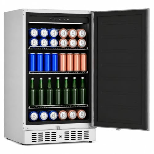 Rhino LD145 Outdoor Kitchen Fridge 125L Stainless Steel Drinks Cooler - IP24 Outdoor Rated - A Rated