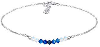 Elli Femme Bracelet de Cheville Perle Rose 925 Argent