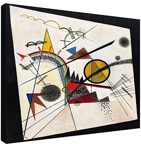 GRAFIC Bild Kandinsky Im schwarzen Quadrat - KANDINSKY In the Black Square Leinwanddruck auf Leinwand mit oder ohne Rahmen (BILD MIT HOLZRAHMEN, CM 130X135)