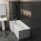 1600mm L Shaped Left Hand Shower Bath Bathtub Screen Front End Panel Acrylic Bathroom