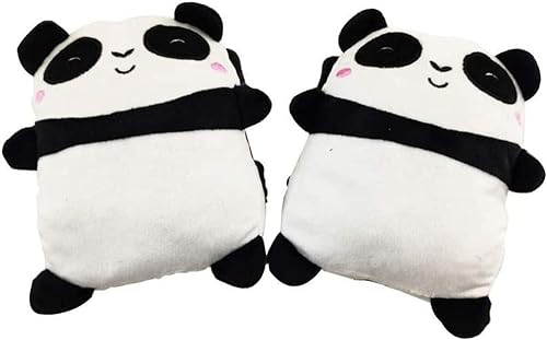 Niedliche Panda-Handwärmer für den Winter, fingerlos, mit USB-Beheizung, Thermo-Plüsch, für den Innenbereich, Laptop, Wärmer, Handy/Computerhandschuhe