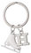 cooltime Mode-Accessoires, Schlittschuh-Schlüsselanhänger für Damen und Mädchen, h, M