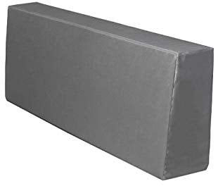 TexDeko® BEZUG (ohne Füllung) für Rückenkissen 120x43x20/15 cm Grau | wasserabweisend, In- & Outdoor, waschbarer Austauschbezug für Palettenkissen, optimale Passform, strapazierfähig