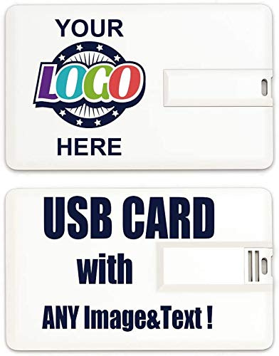 MEINAMI 32GB 100 Piezas Tarjeta de crédito Personalizada USB 2.0 Flash Drive Memória USB